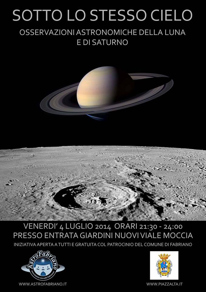luna e saturno cielo di giugno