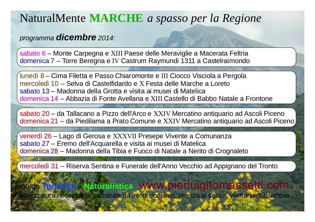 escursioni e passeggiate nelle marche