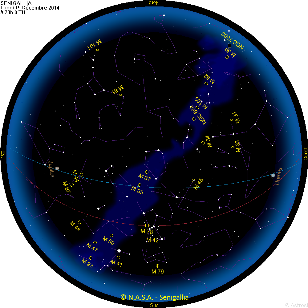 astronomia cielo di dicembre