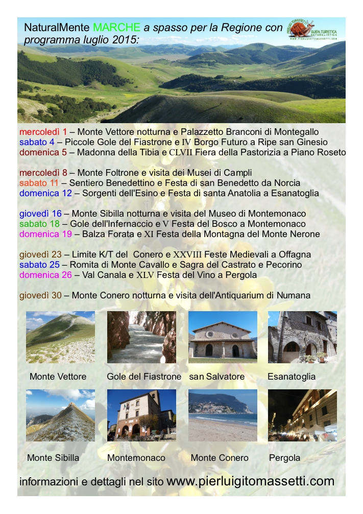 luglio passeggiate nelle Marche