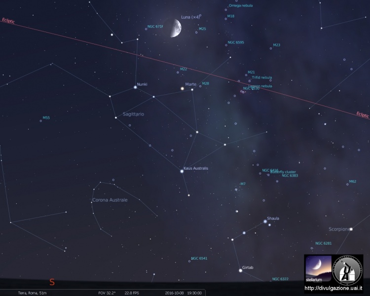 carta del cielo di ottobre