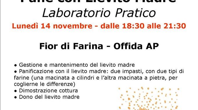 Pane con Lievito Madre - Laboratorio Pratico