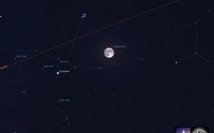 congiunzione luna pleiadi