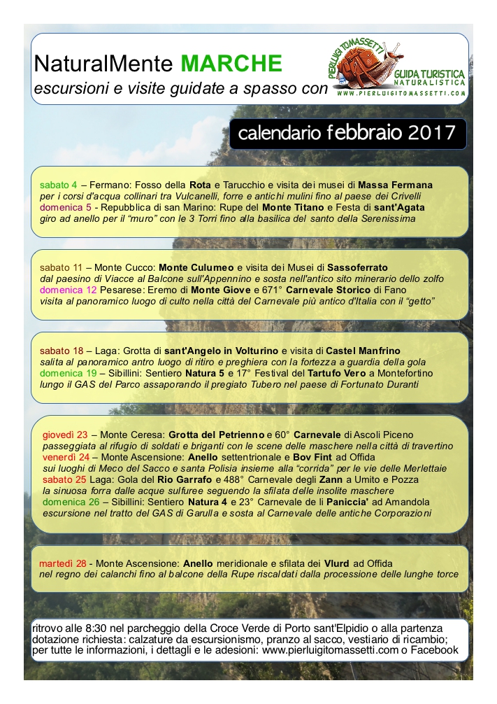 passeggiate nelle Marche a febbraio
