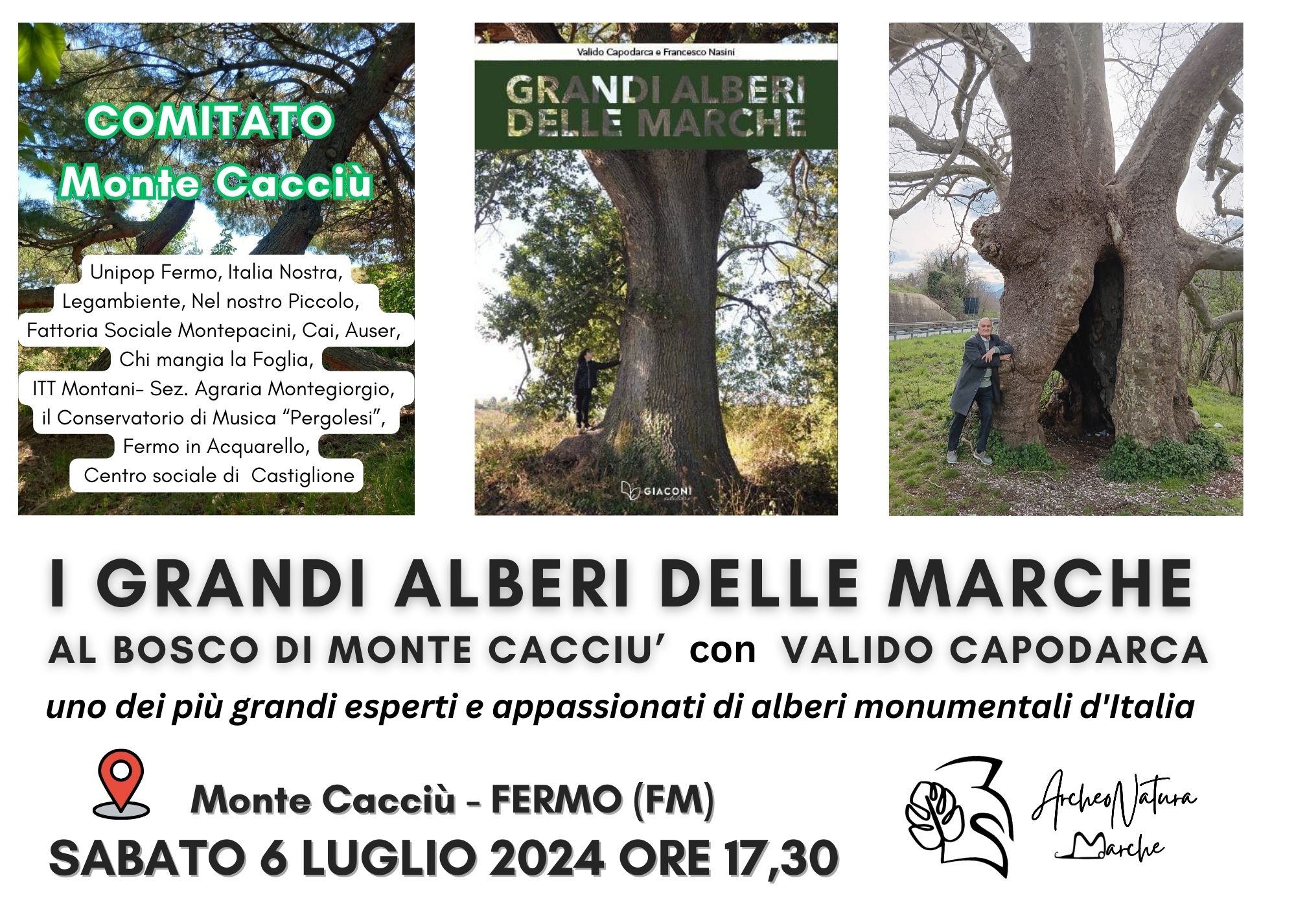 Grandi alberi delle Marche con Valido Capodarca a Monte Cacciù